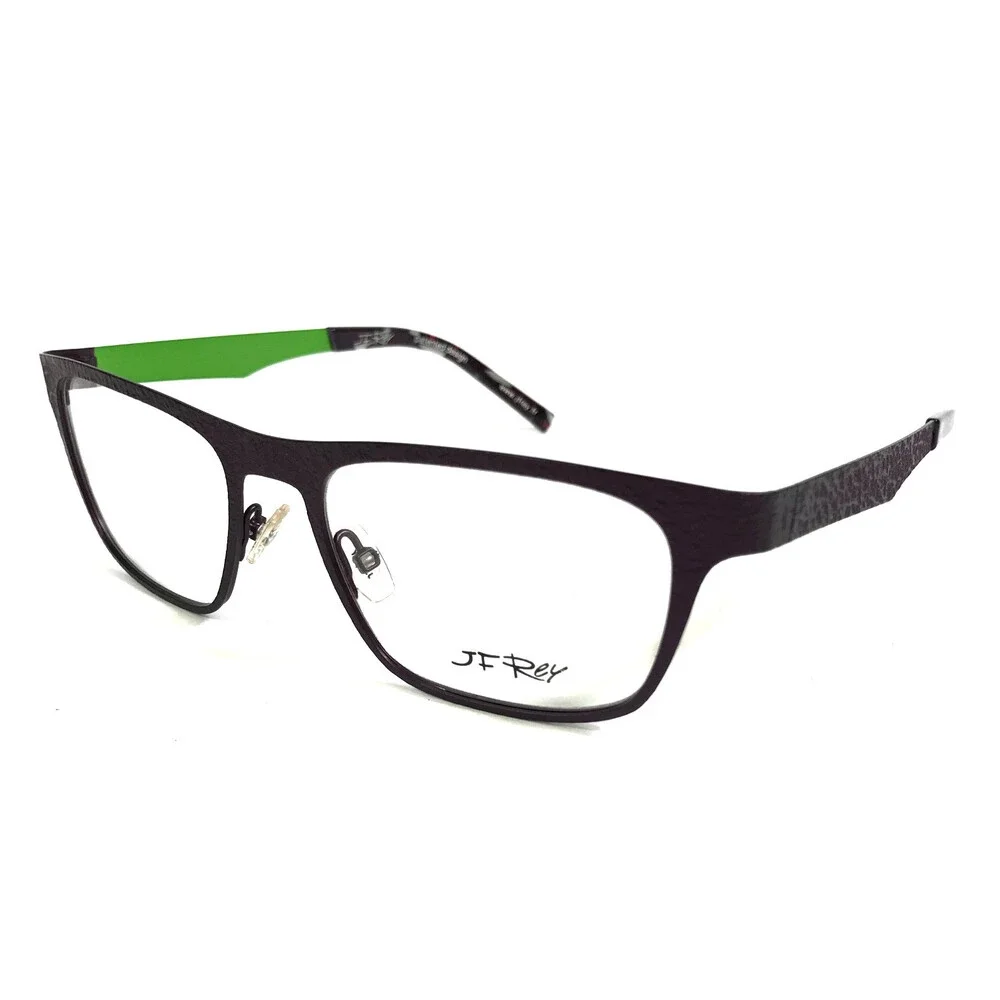 J.F. Rey Eyeglasses Frames JF2599 7342 Purple Green Textured Ribbed 53-18-130